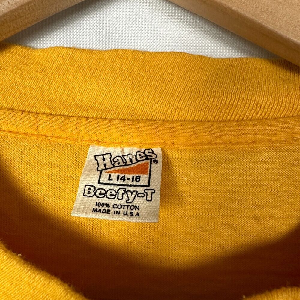 VTG 1979 San Diego Zoo Hanes Mustard Yellow Koala Youth L 14-16 Single Stitch - Picture 4 of 12